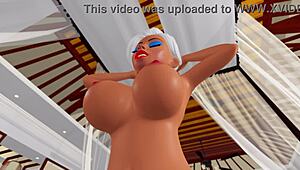 Chloe rides Greg with intense passion in 3d sex