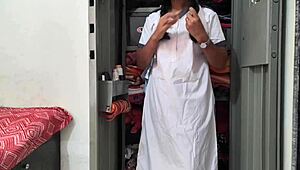 Listen, this Indian girl and boy nail it with the clearest Hindi dirty talk during college sex!