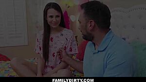 familydirty - tiny brunette teen stepdaughter liz jordan dreams of stepdad bobby beefcakes’ big dick and gets it