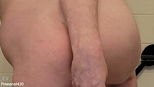 I’ve got water bottle and dildos stuffed in my ass!