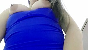 Cute young girl seduces stepmom with juicy cucumber