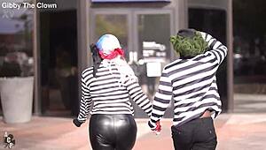 i saw rachel luxe as harley quinn get her big ass fucked by gibby the clown's monster cock