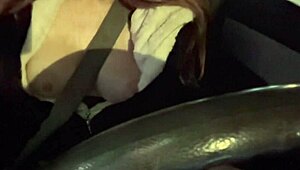 italian long hair big tits artemisia love driving around and showing her big tits