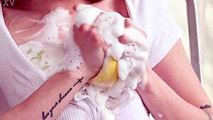 Tiffany Tatum, stunning cleaner, takes messy load