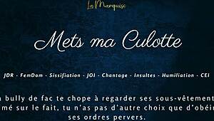 French femdom audio guides sissification with humiliating instructions