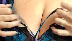 Mature Blonde With Big Natural Tits And Pussy Lips Masturbates In Shorts