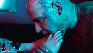 foot hunter dominates captive nick for perfect latina feet