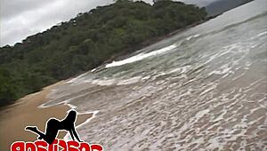 Intense Orgy On Sao Paulo's Deserted Beaches - Jota Unleashes Passion!