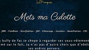 French femdom audio guides sissification with humiliating instructions