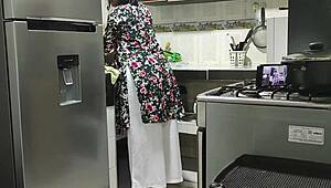 Stepmom Gets Fucked by Step-Nephew in Kitchen Before Work - Secret Affair