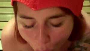 redhead sucked big ass in the bathhouse cum in mouth