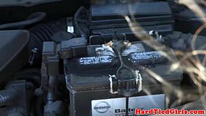 Hey, see this bdsm sub toyed by a black maledom while tied up tight?