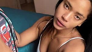 Sloppy BLOWJOB on camera during video call with husband -amateur nysdel-