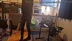 Kit Willer Rips His Ass Wide Open in the Kitchen for Honey's Cock to Cum