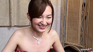 Japanese Escort Girl Offers POV Blowjob and Takes Cum in Mouth at Uncensored JAV