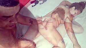 Latina teen bent over for intense anal doggystyle