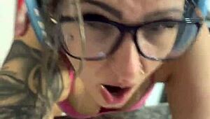 I'm fucking my stepdaughter's grandma during her online video call