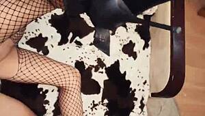 Fishnet underwear on this couple looks incredibly tempting close-up