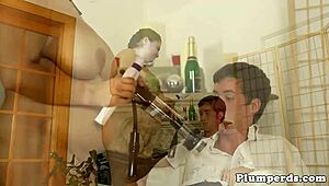 Watch the mature plumper dominate with facesitting before the penis pump