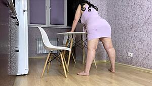 Amateur video with an old milf and big ass