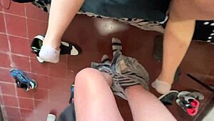 hey, that amateur schoolgirl got fucked in her skirt and socks right after class, he said