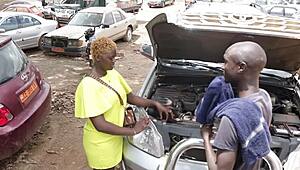 Cameroonian twins fuck each other and guys passionately