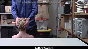 I caught Athena Rayne stealing, now she’s bent over for punishment