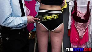 Young teen slut gets fucked hard by police officer for stealing