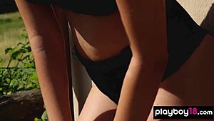 Glamorous Naked French Diva Laura Devushcat Posing Outdoor For Playboy