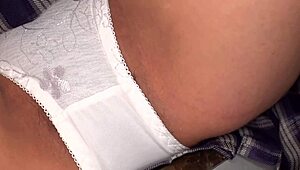 japanese babe teases with upskirt before wild raw action