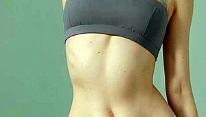 i model flowery panties in lingerie with cute barefoot feet