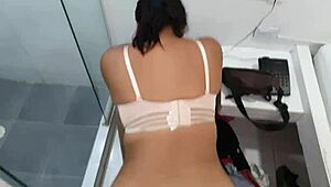 Wow! Brunette slammed on Kama-Sutra chair at Trivoli Motel!