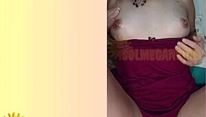 Natural Redhead Flashes Tits on Video Call