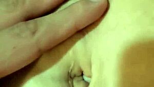 amateur explores deep navel with gentle massage