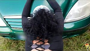 Maria Kalos Bent Over for Real Public Sex in Broken Car.