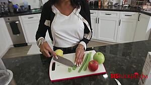 Ebony Step Sis Helps Fix My Broken Bone and Boner