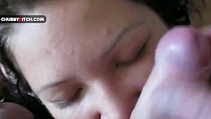 Sensual Oral Play with Young 18+ Chubby Brunette Ends in Facial