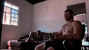 Sucking Carmona While Playing Video Game in Recording Session