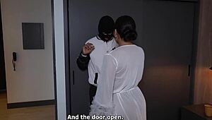 Shocking! Latina Busty Brunette Fucked Hard by Burglar in Bedroom