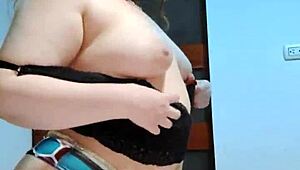 cute chubby colombian girl rides cock hard in her bedroom