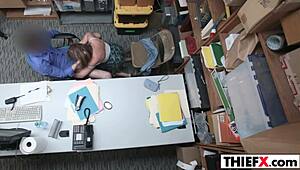 Banging This Cute Teen Thief Hard in the Garage