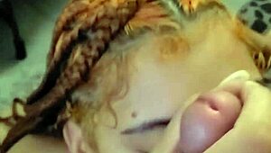 Light-skinned teen with passion for sucking cock gets facial