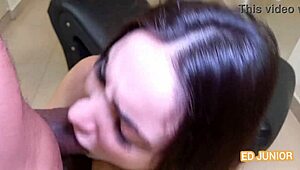 What if Ed Junior fucks Victoria Camargo in sheer lingerie without condom?