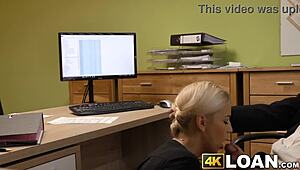 Blonde Beauty Receives Hardcore Missionary Drilling For Money Loan