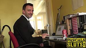 rough session with british sub in stockings