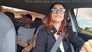 Casada catches passenger jerking off in car backseat! Shocking!