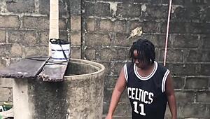 My boyfriend just loves banging me hard by the well side!