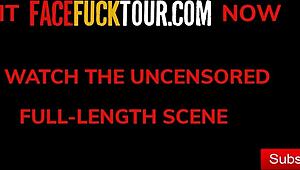 omg, this tiny blonde 18yo cock slut gets drenched in cum after a wild bj! 😍