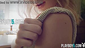 Curvy teen model blake blossom strips nude for playboy