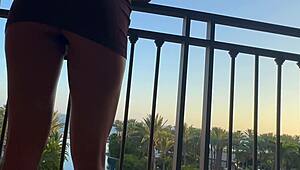 AMATEUR YOUNG FITNESS GIRL FUCKS STEPBROTHER ON VACATION OUTDOORS